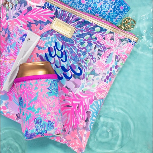 NEW Lilly Pulitzer Beach Day Pouch Multi Splendor In The Sand - Picture 2 of 4